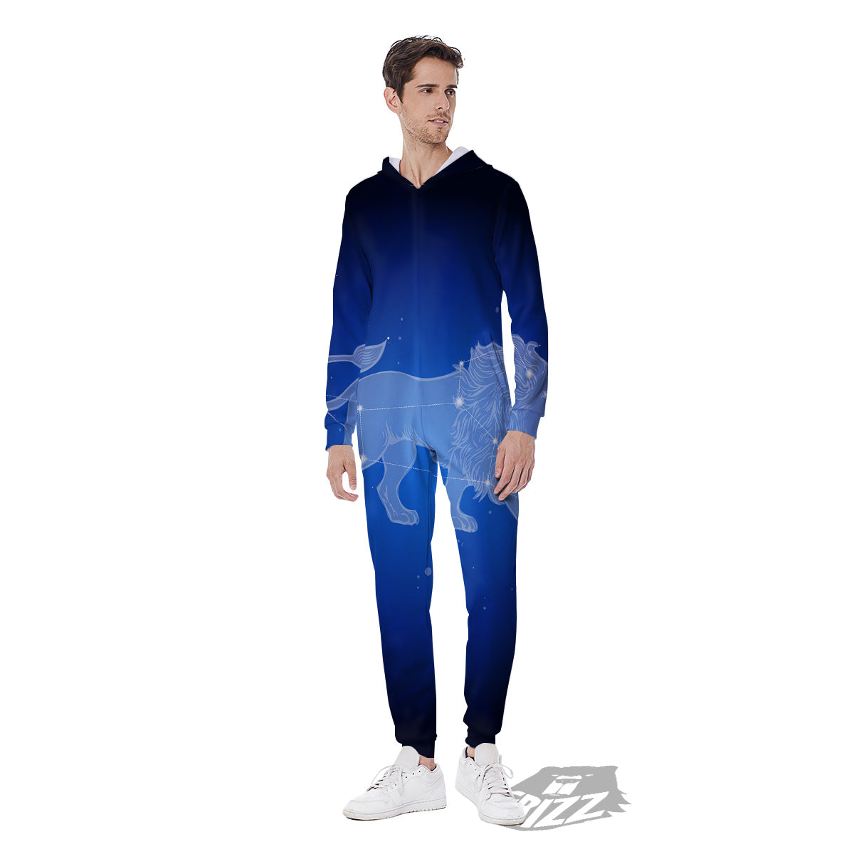 Leo Constellation Print Men's Jumpsuit-grizzshop