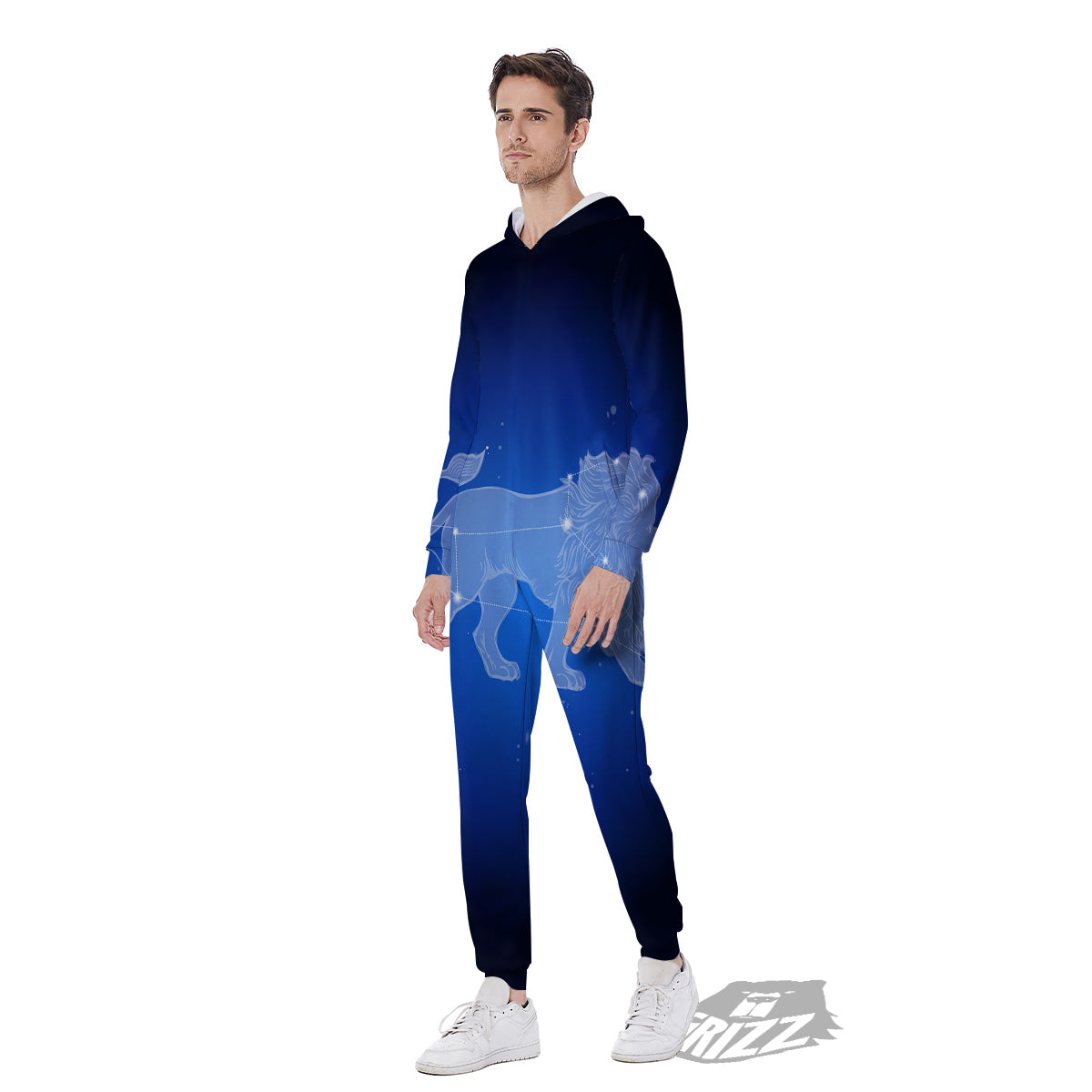 Leo Constellation Print Men's Jumpsuit-grizzshop