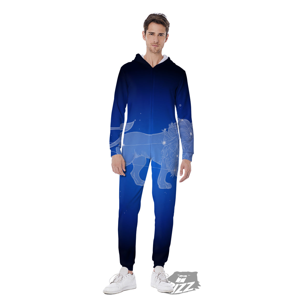 Leo Constellation Print Men's Jumpsuit-grizzshop