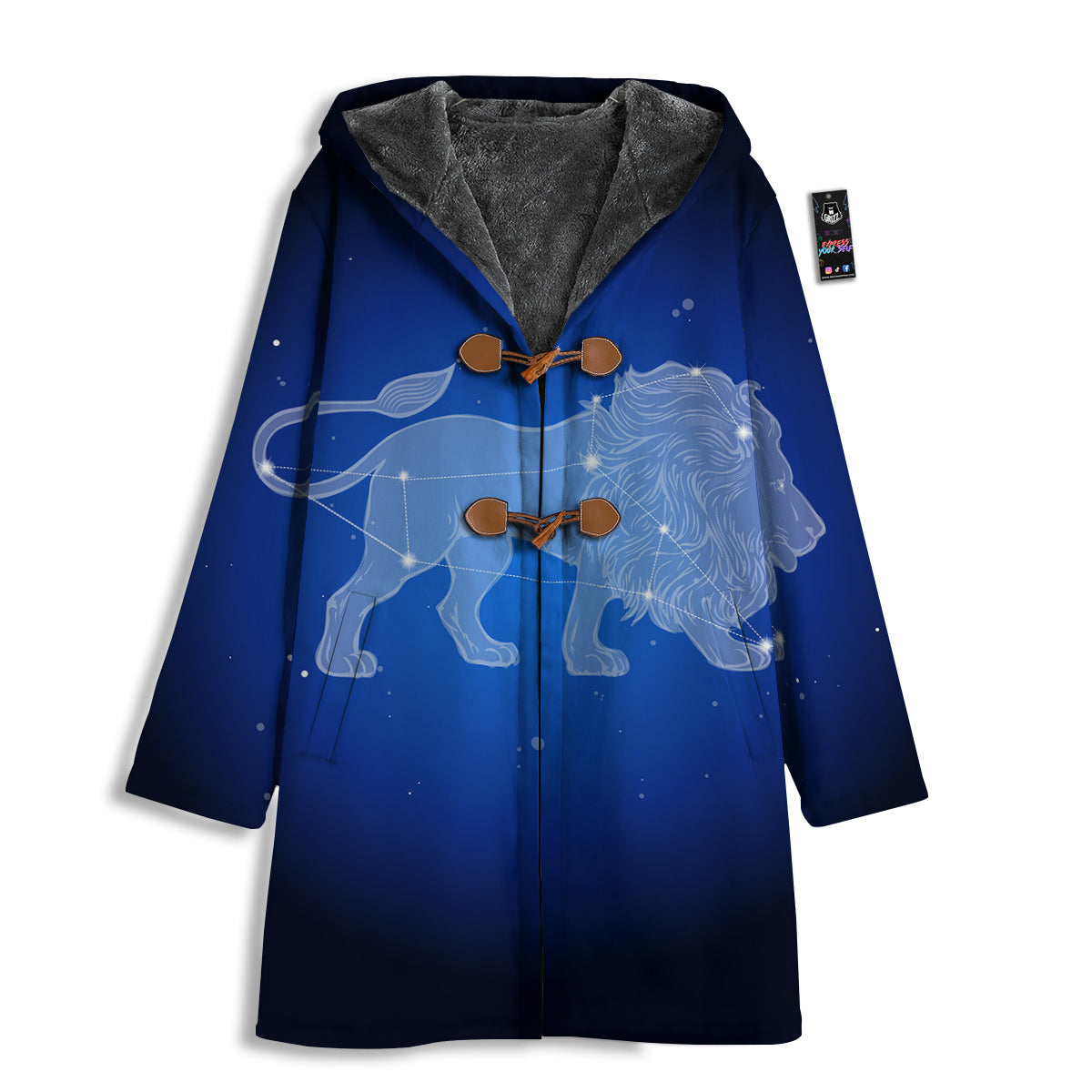 Leo Constellation Print Men's Windbreaker Jacket-grizzshop