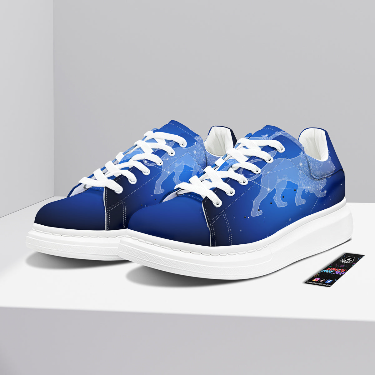 Leo Constellation Print Platform Shoes-grizzshop
