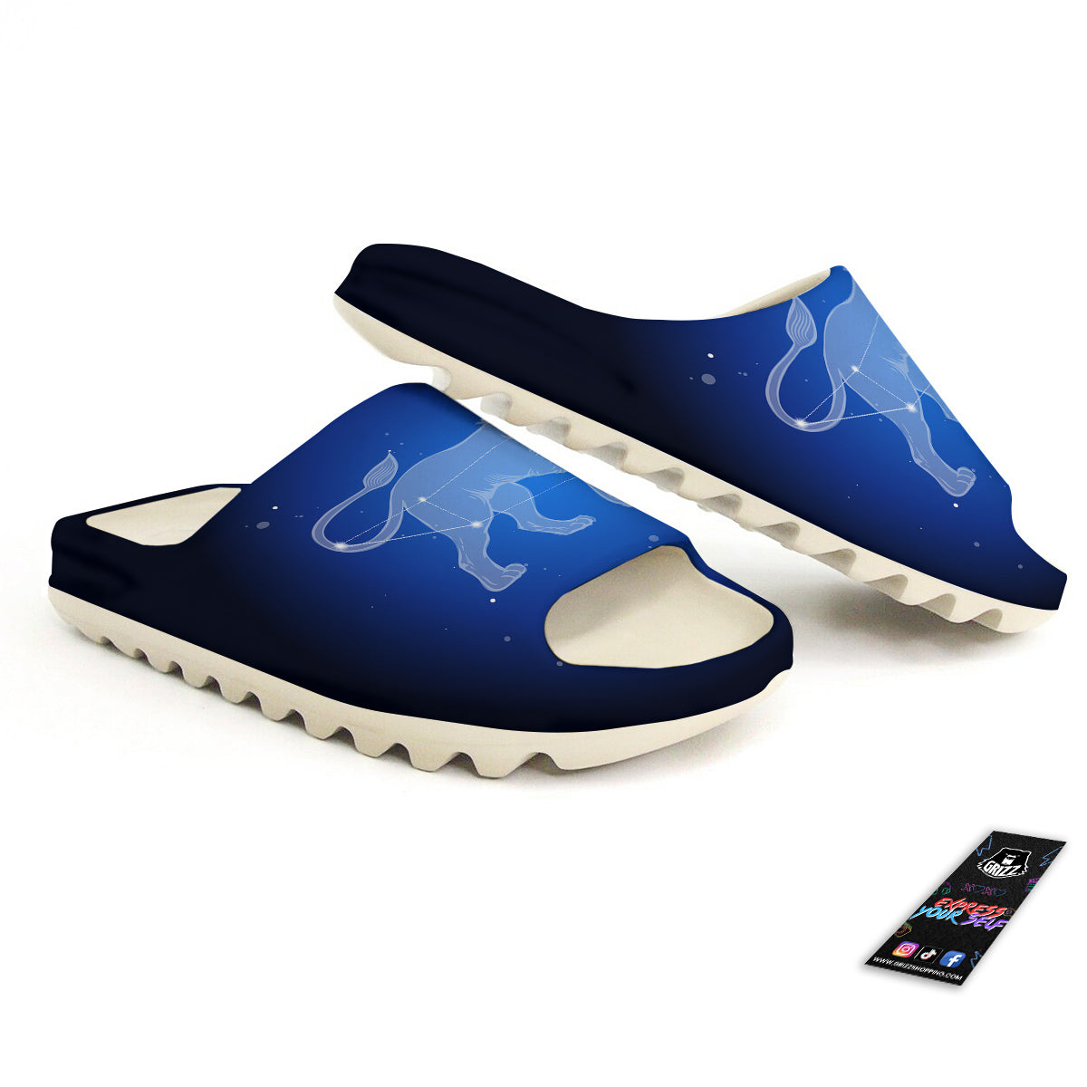 Leo Constellation Print Sandals-grizzshop