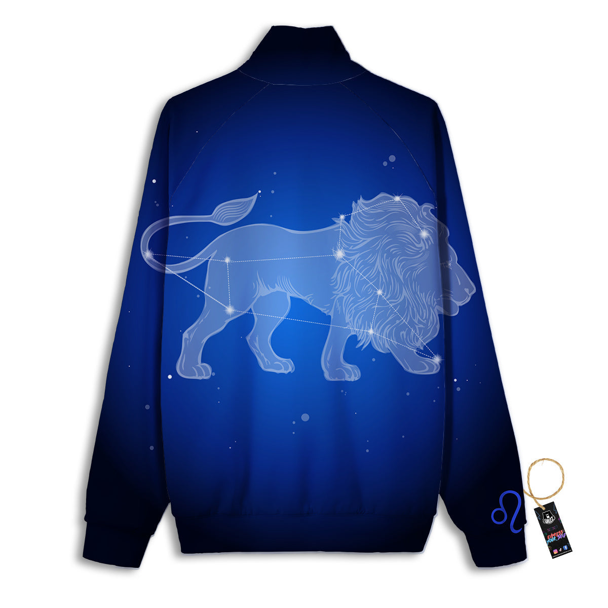 Leo Constellation Print Track Jacket-grizzshop
