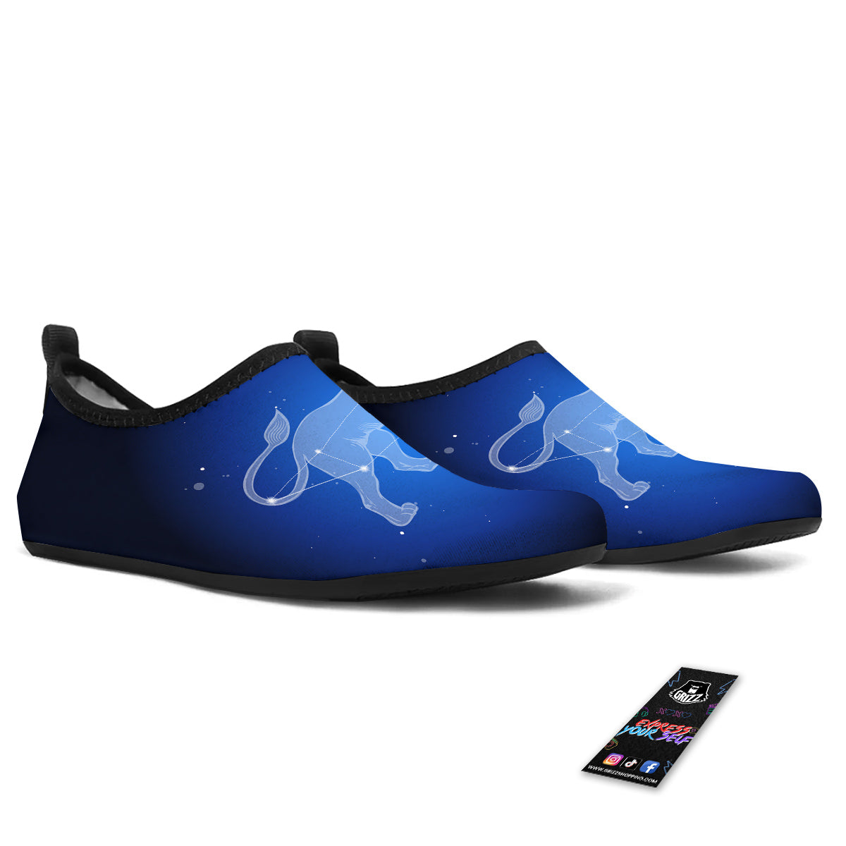 Leo Constellation Print Water Shoes-grizzshop