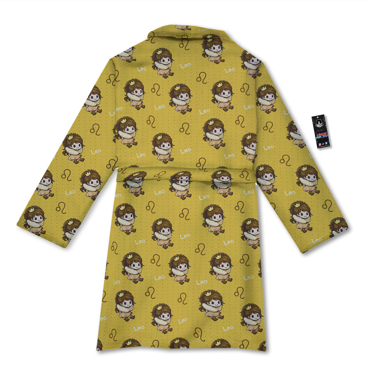 Leo Cute Cartoon Print Pattern Bathrobe-grizzshop