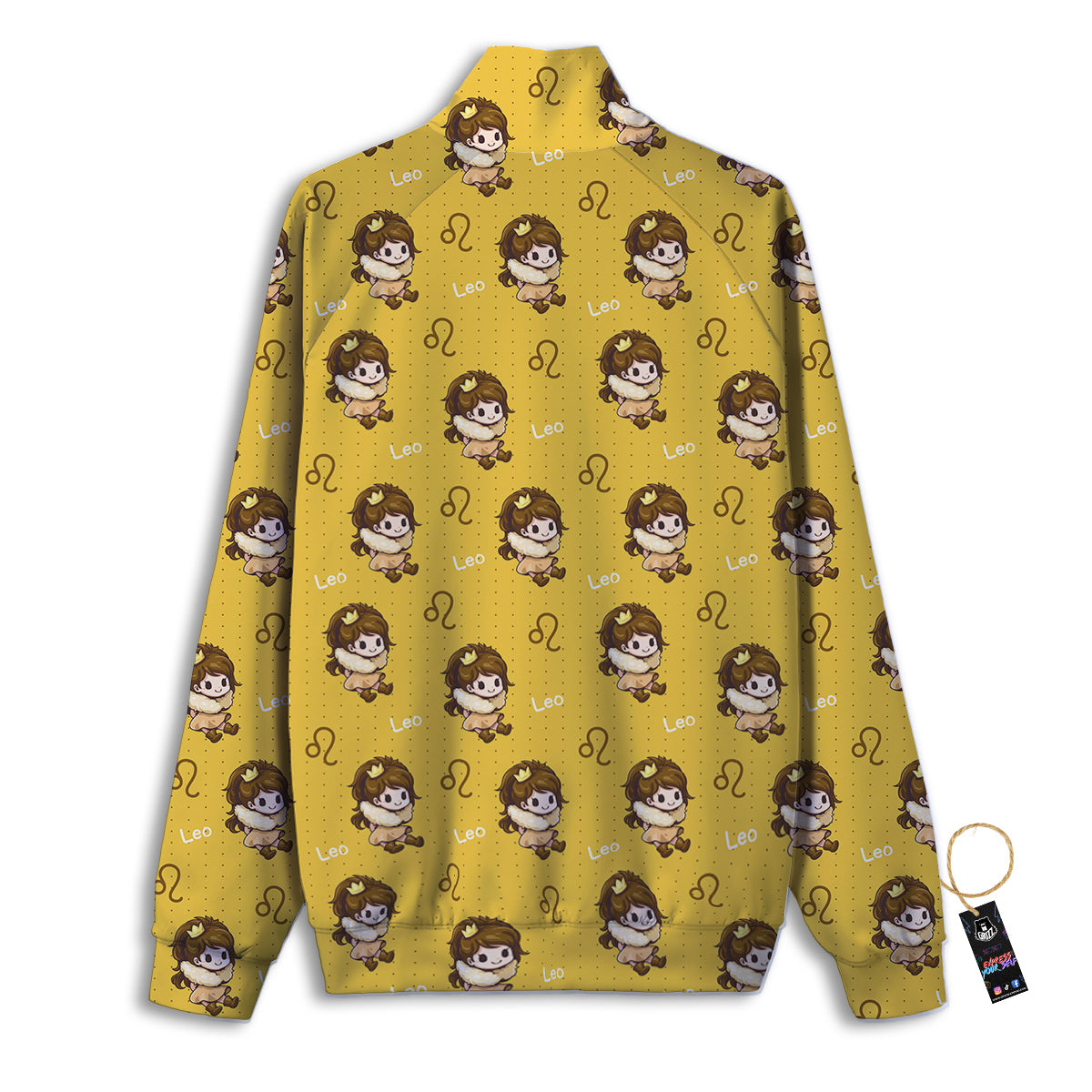 Leo Cute Cartoon Print Pattern Track Jacket-grizzshop