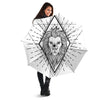 Leo Sign White And Black Print Umbrella-grizzshop