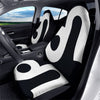 Leo Sign Zodiac White And Black Print Car Seat Covers-grizzshop