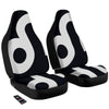 Leo Sign Zodiac White And Black Print Car Seat Covers-grizzshop