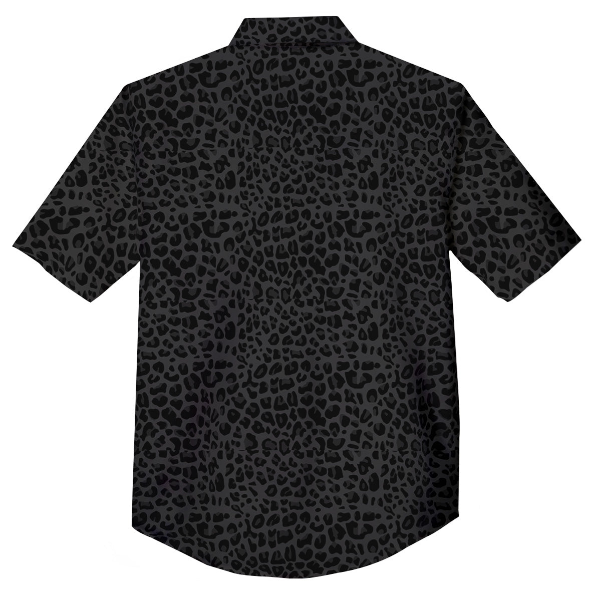 Leopard Black Print Button Up Shirt-grizzshop