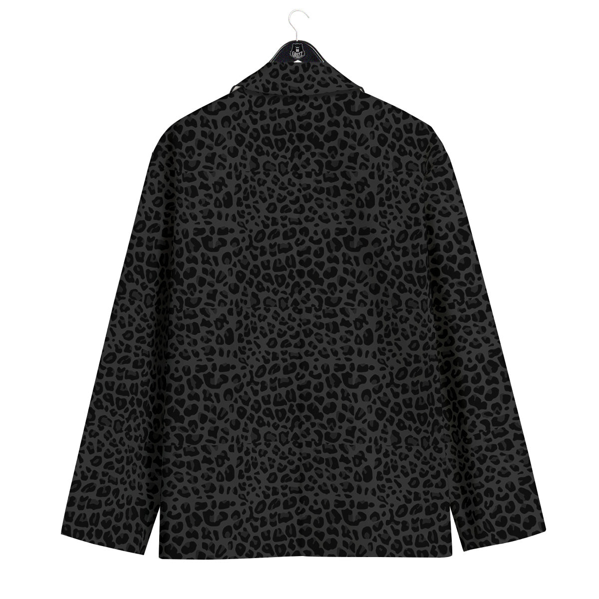 Leopard Black Print Men's Sport Coat-grizzshop