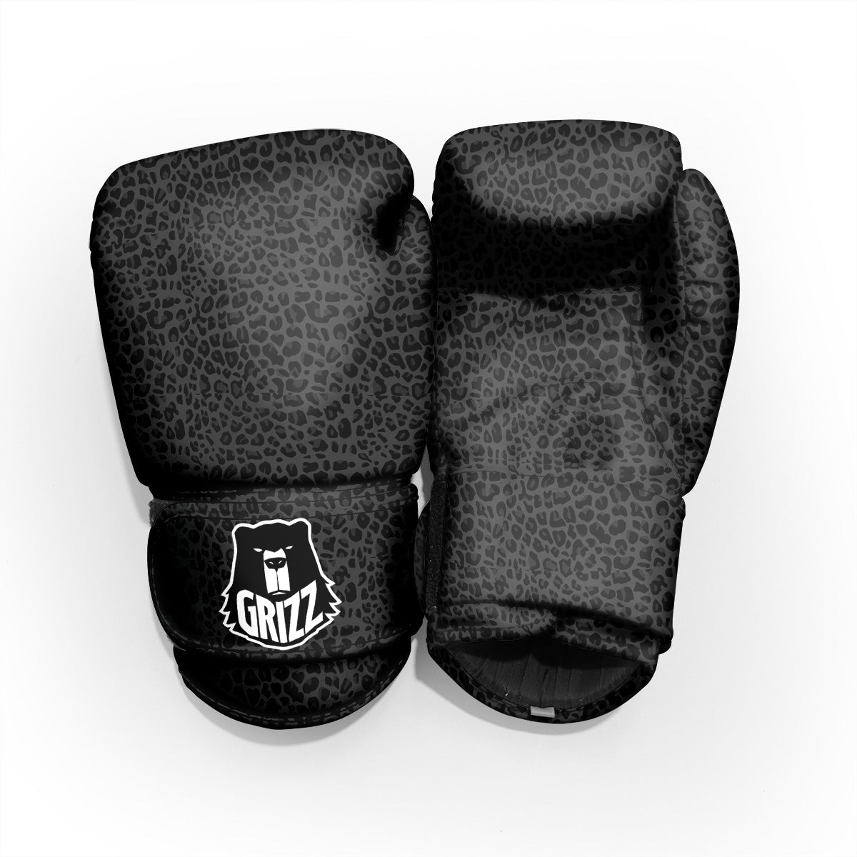 Leopard Black Print Pro Boxing Glove