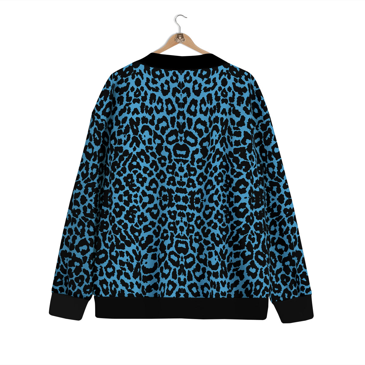 Leopard Blue Print Cardigan-grizzshop