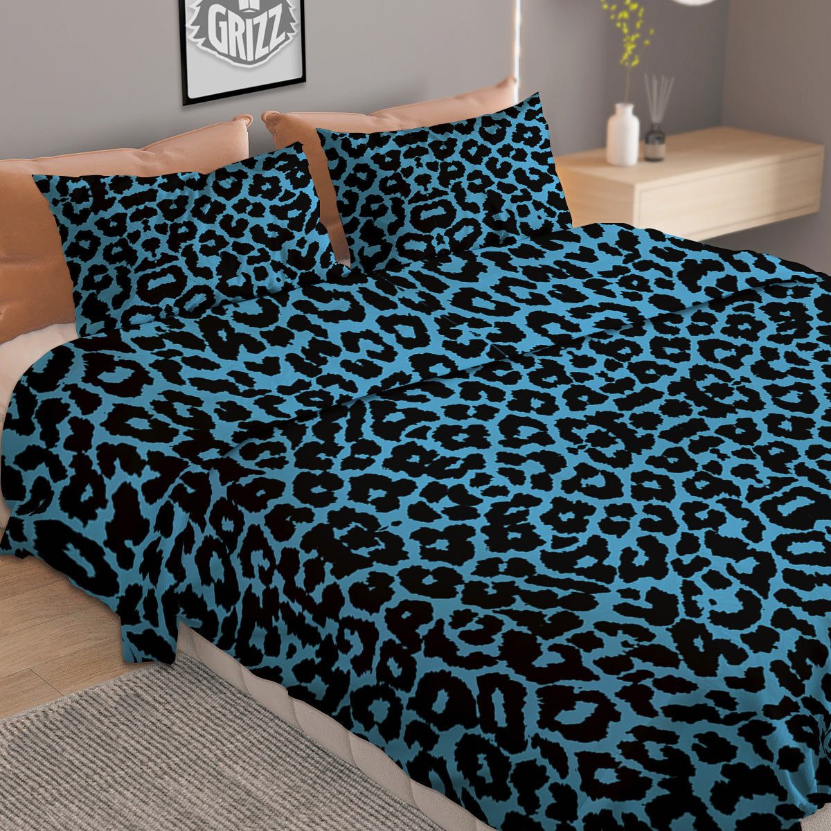 Jaguar And Eagle Print Pattern Duvet Cover Bedding Set