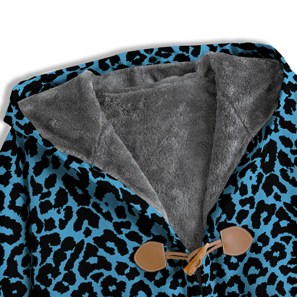 Leopard Blue Print Men's Windbreaker Jacket-grizzshop