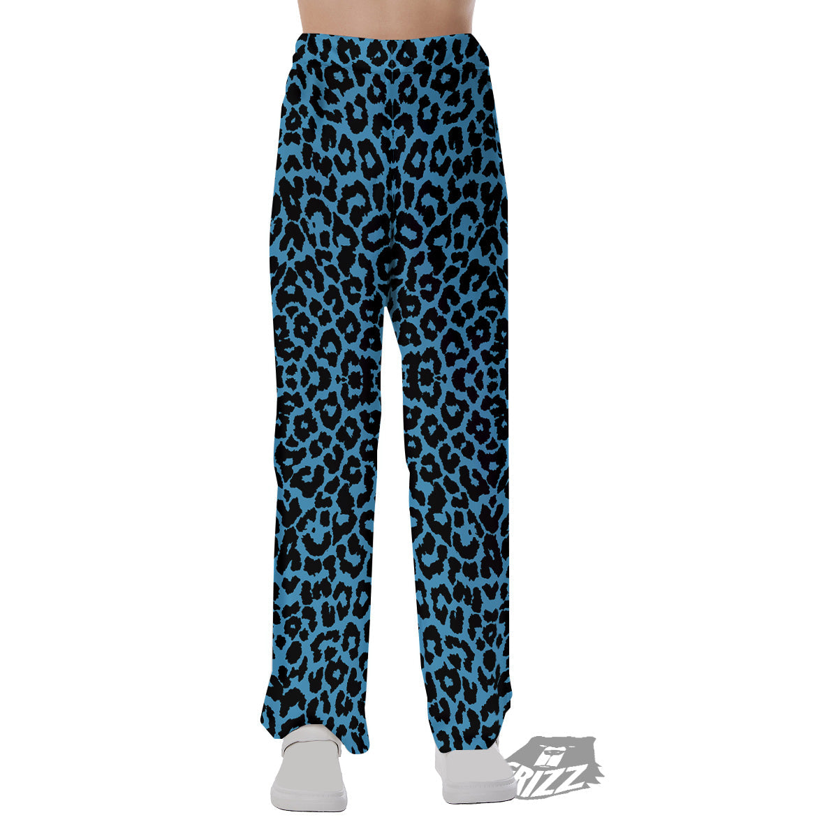 Leopard Blue Print Pajama Pants-grizzshop