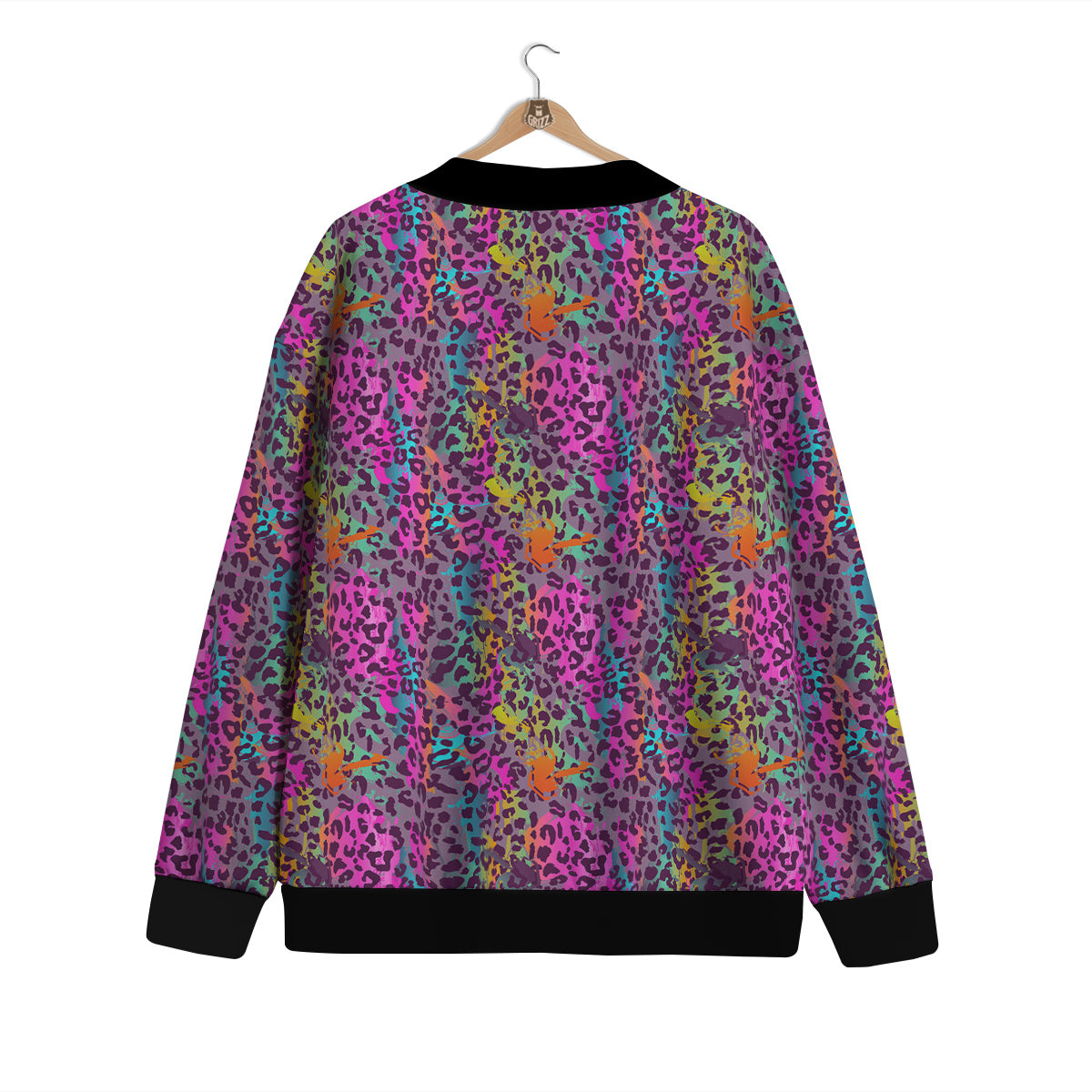 Leopard Colorful Print Cardigan-grizzshop