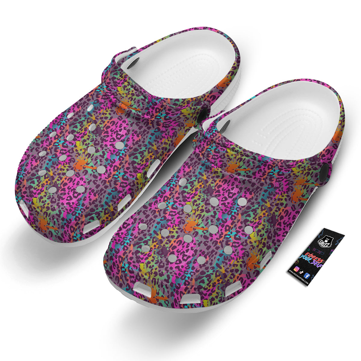 Leopard Colorful Print Clog-grizzshop