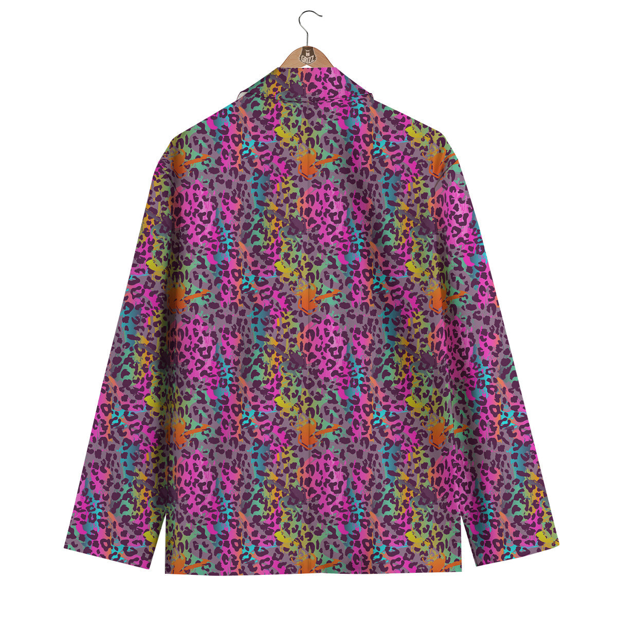Leopard Colorful Print Men's Blazer-grizzshop
