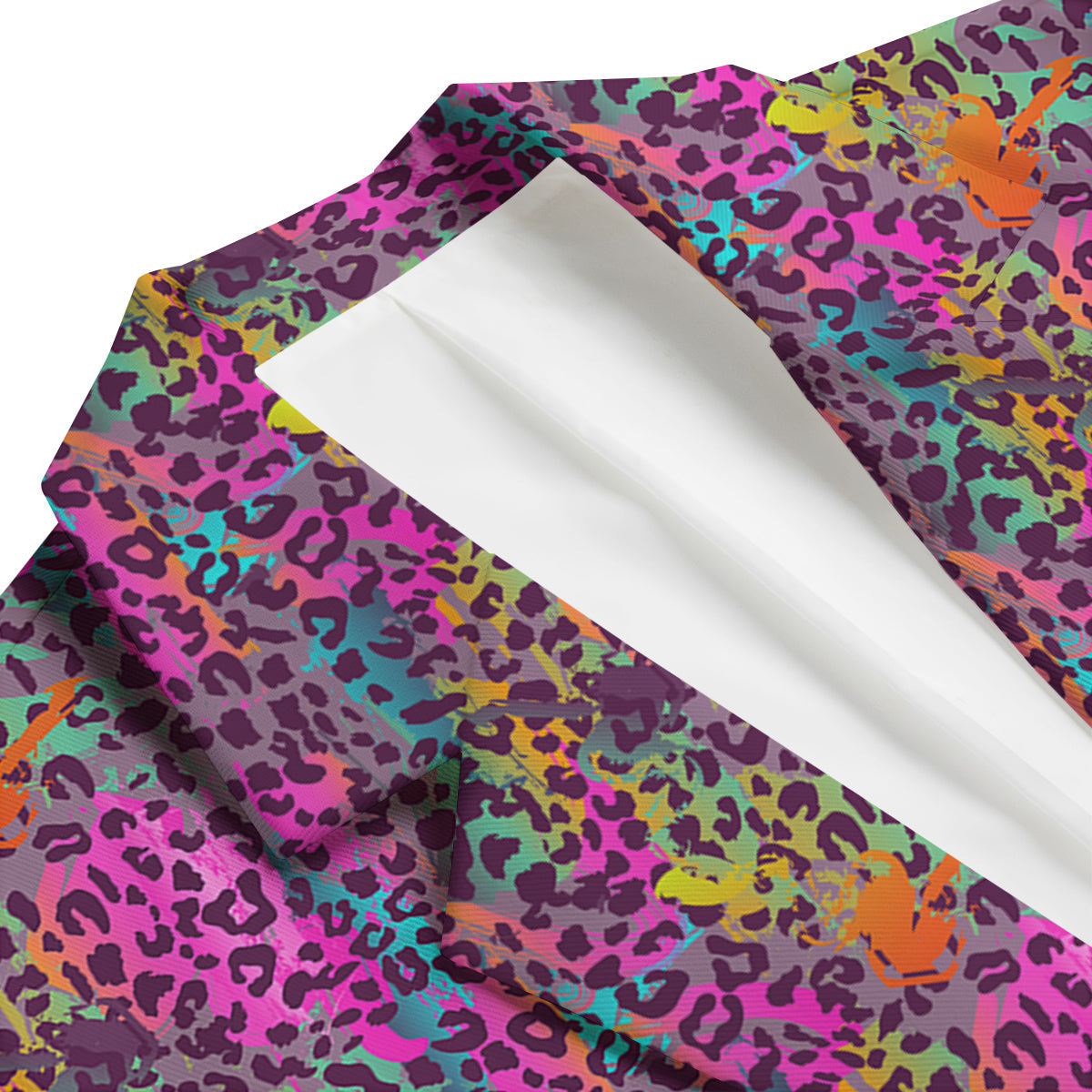 Leopard Colorful Print Men's Blazer-grizzshop