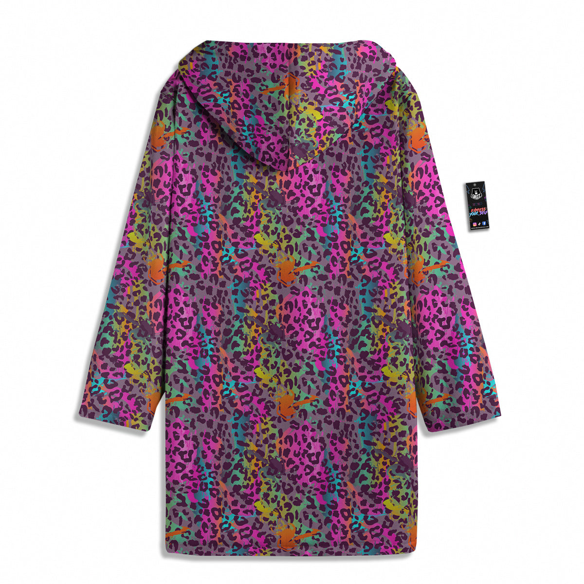 Leopard Colorful Print Men's Windbreaker Jacket-grizzshop