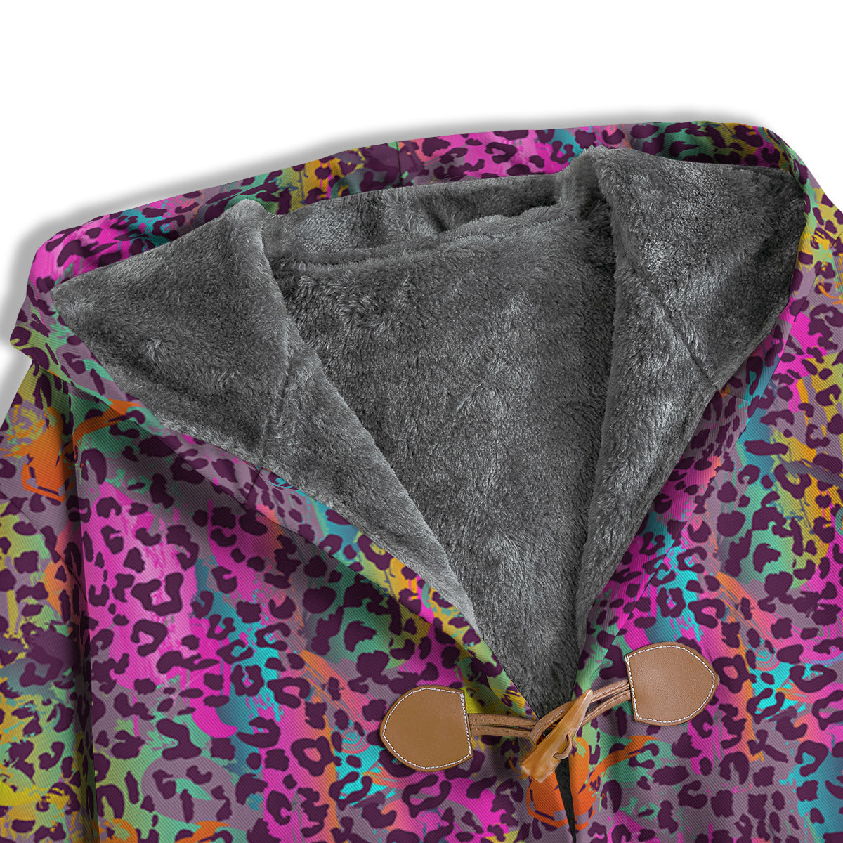 Leopard Colorful Print Men's Windbreaker Jacket-grizzshop