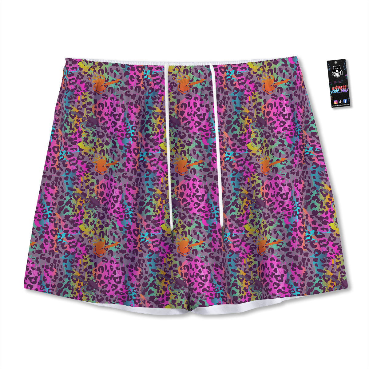 Jaguar Galaxy Print Mesh Shorts