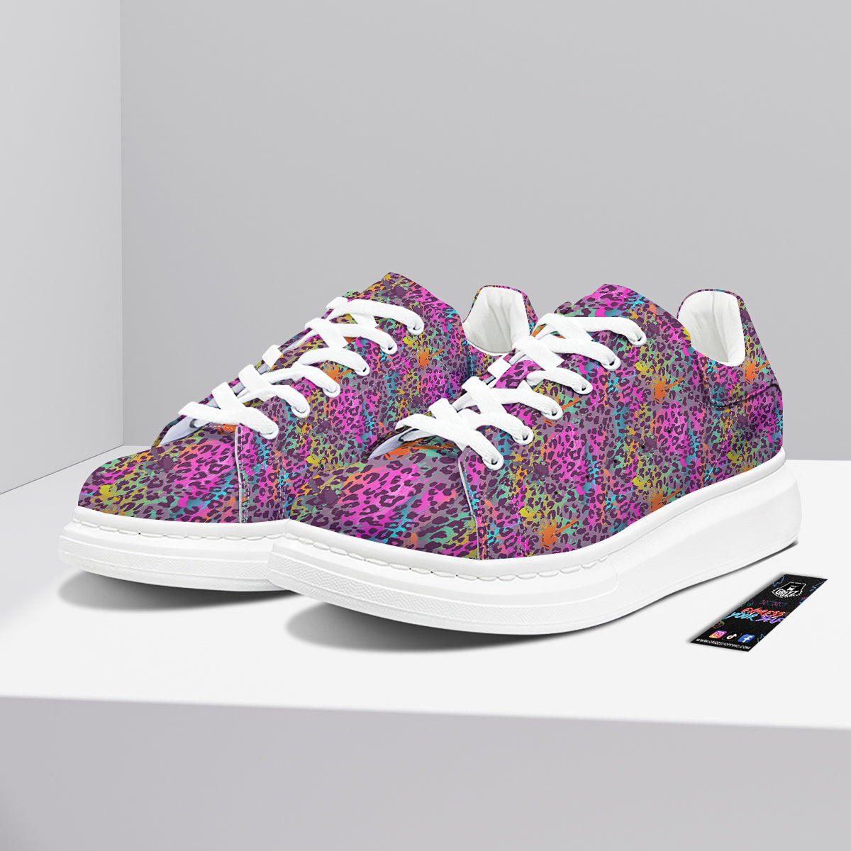 Leopard Colorful Print Platform Shoes-grizzshop