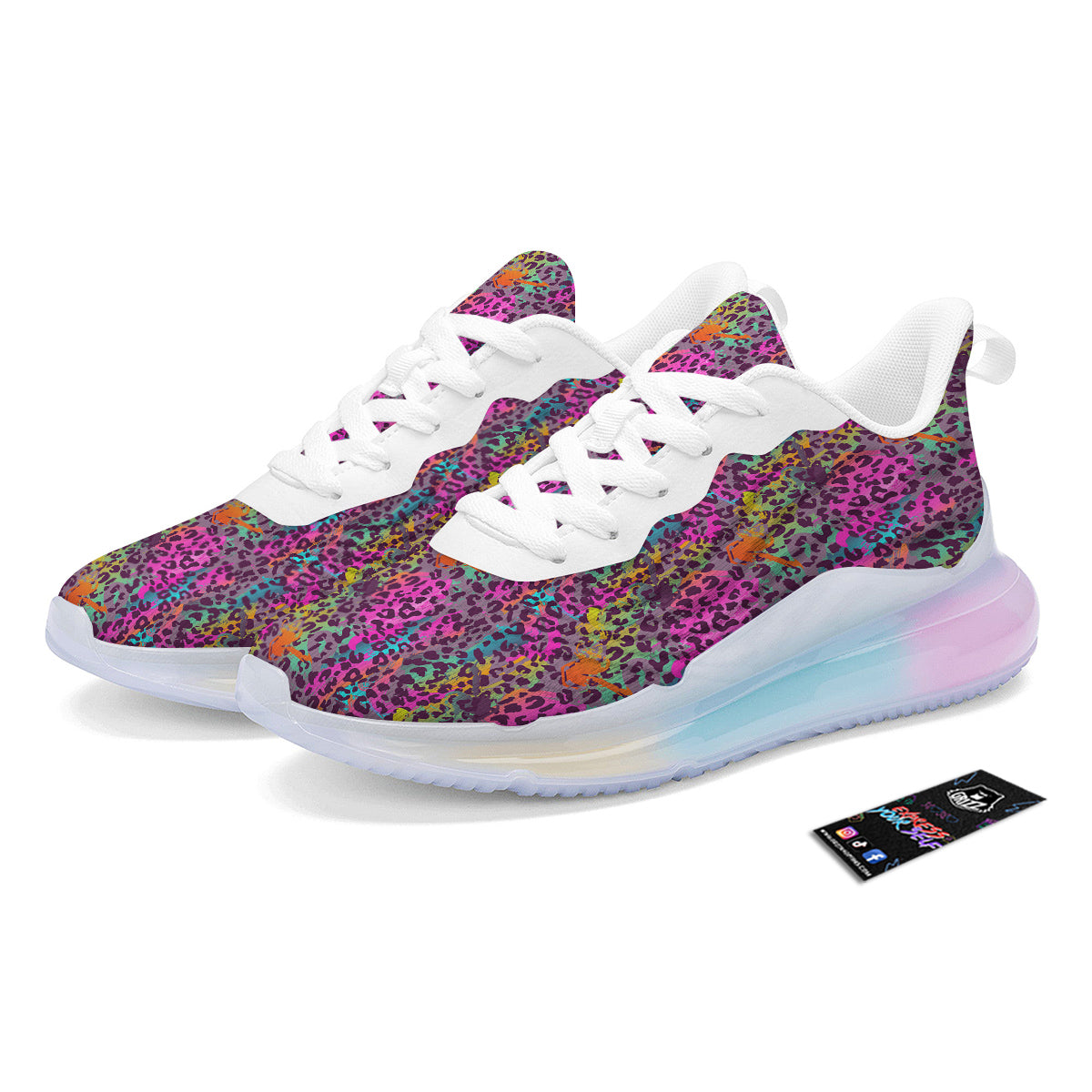 Leopard Colorful Print Running Sneakers-grizzshop