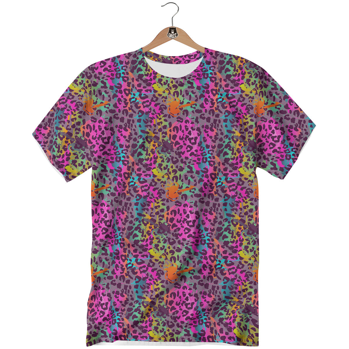 Leopard Colorful Print T-Shirt-grizzshop