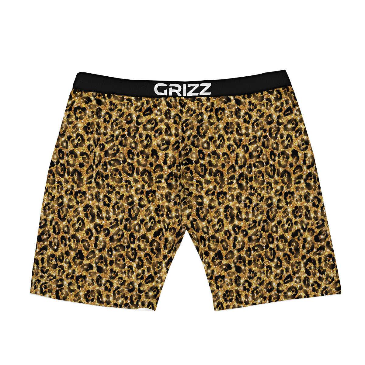 Leopard Glitter Gold Print Boxer Briefs-grizzshop