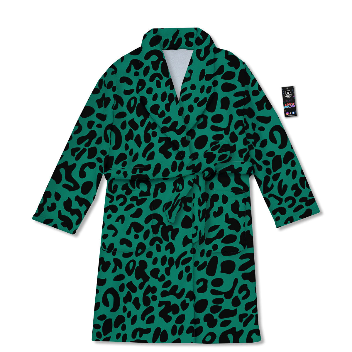 Leopard Green Print Bathrobe-grizzshop