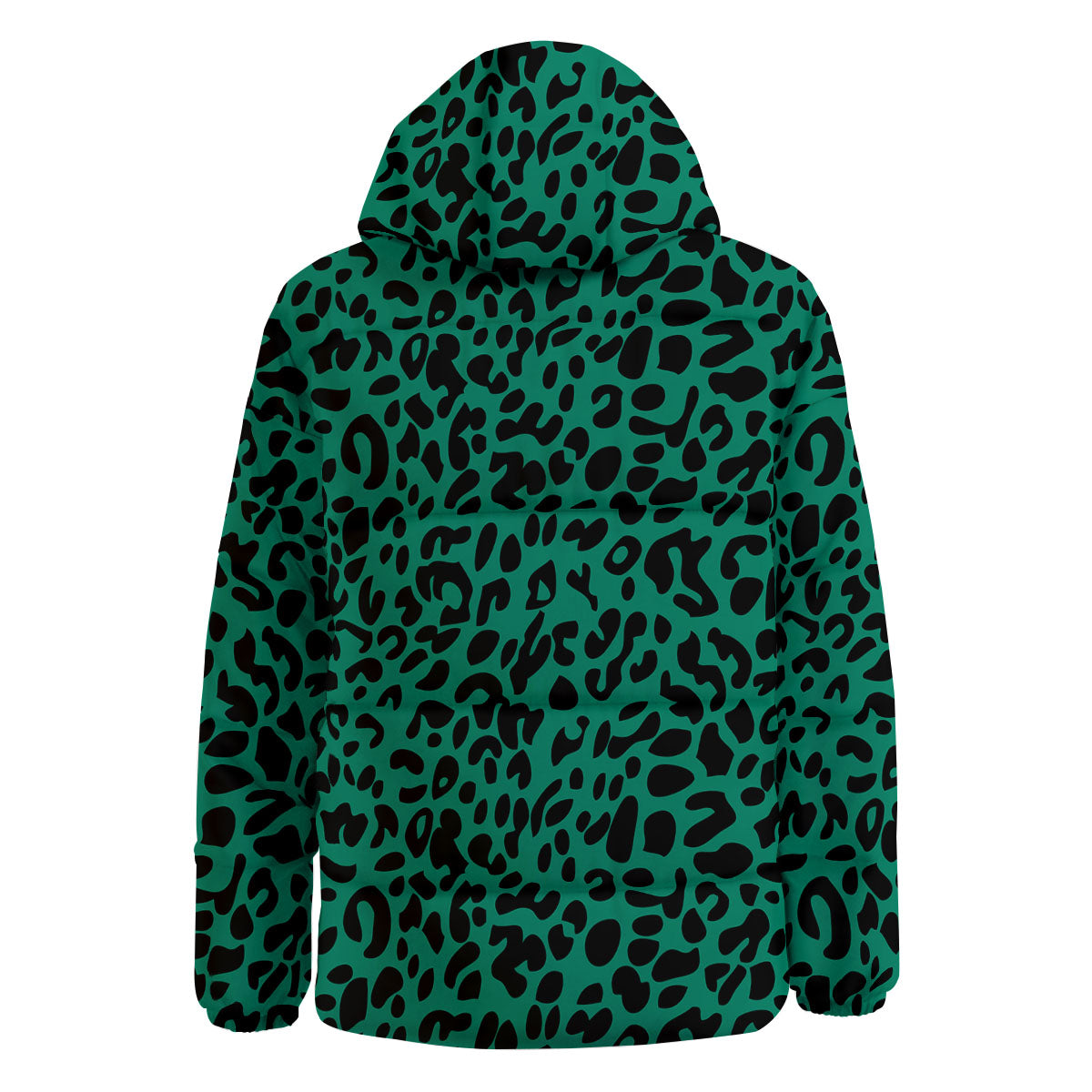 Leopard Green Print Down Jacket-grizzshop