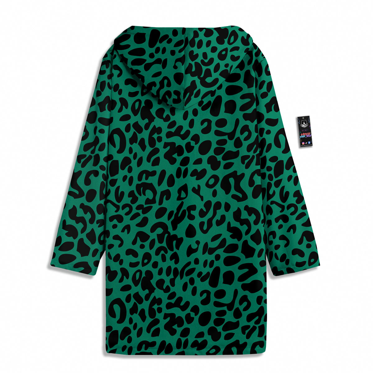Leopard Green Print Men's Windbreaker Jacket-grizzshop