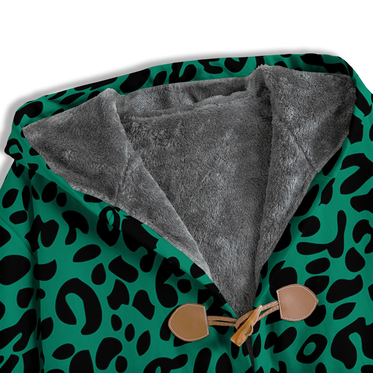 Leopard Green Print Men's Windbreaker Jacket-grizzshop