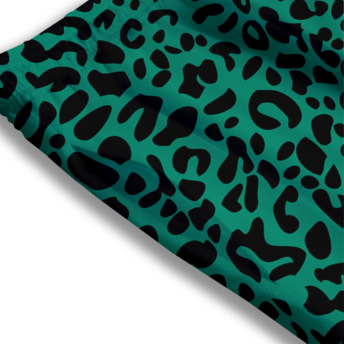 Leopard Green Print Mesh Shorts