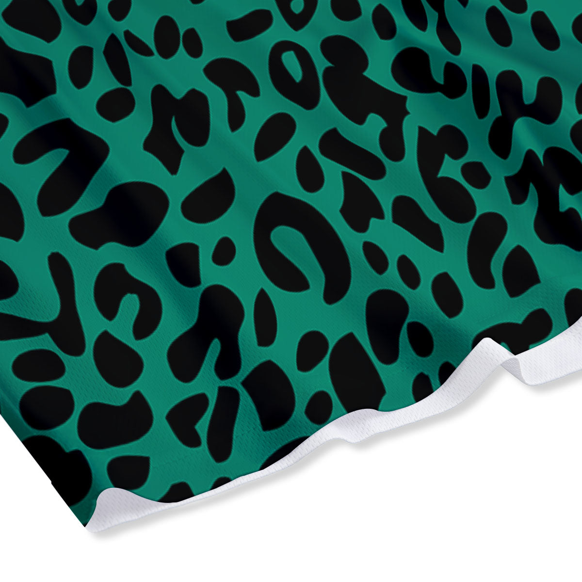 Leopard Green Print Mesh Shorts