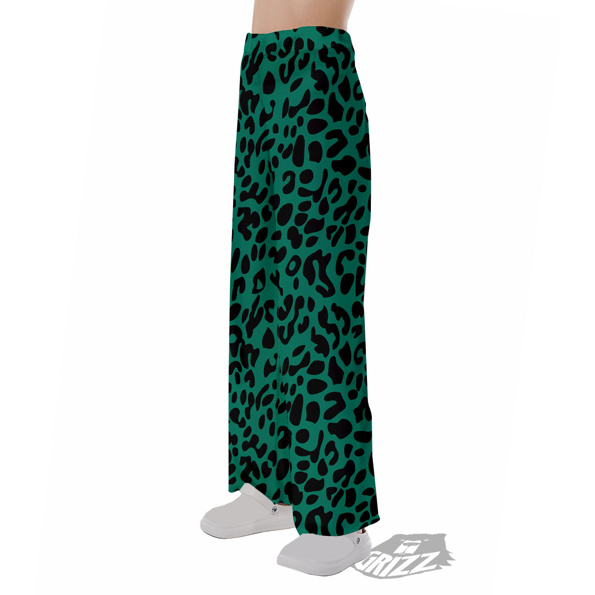 Leopard Green Print Pajama Pants-grizzshop