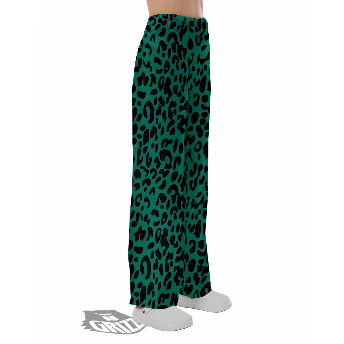 Leopard Green Print Pajama Pants-grizzshop