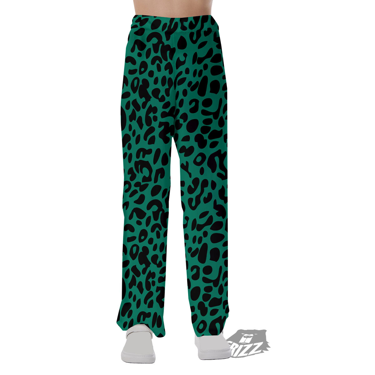 Leopard Green Print Pajama Pants-grizzshop