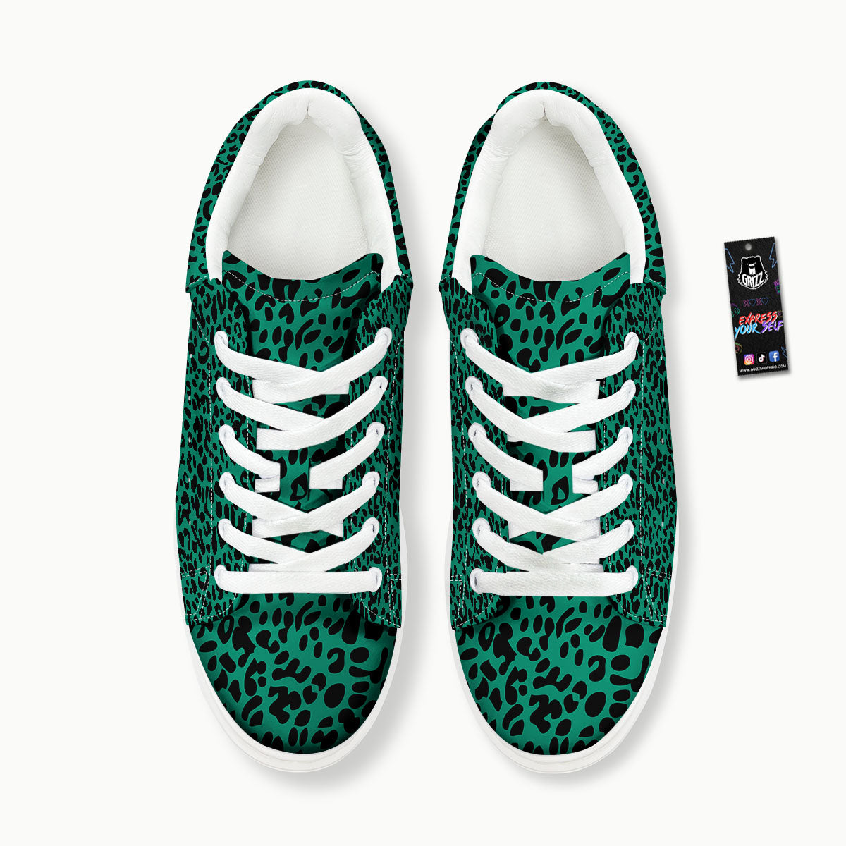Leopard Green Print Platform Shoes-grizzshop