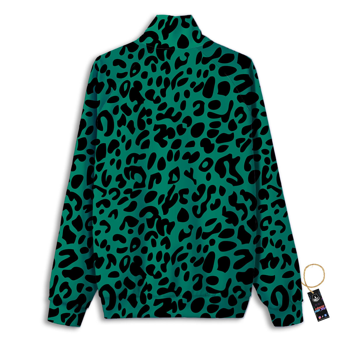 Leopard Green Print Track Jacket-grizzshop