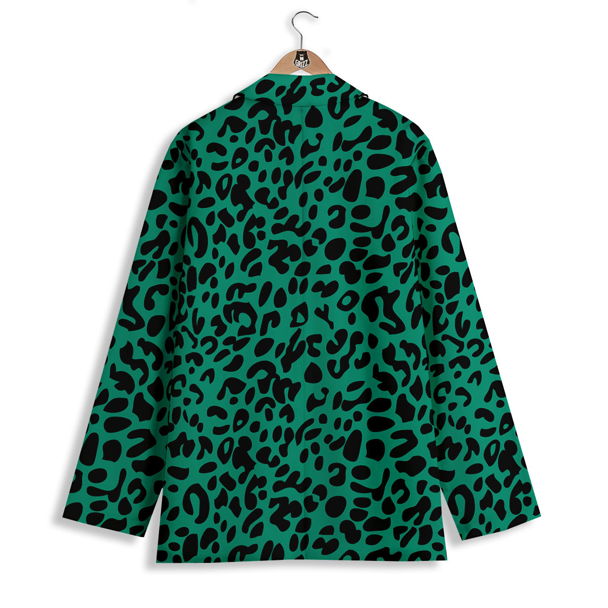 Leopard Green Print Women's Blazer-grizzshop