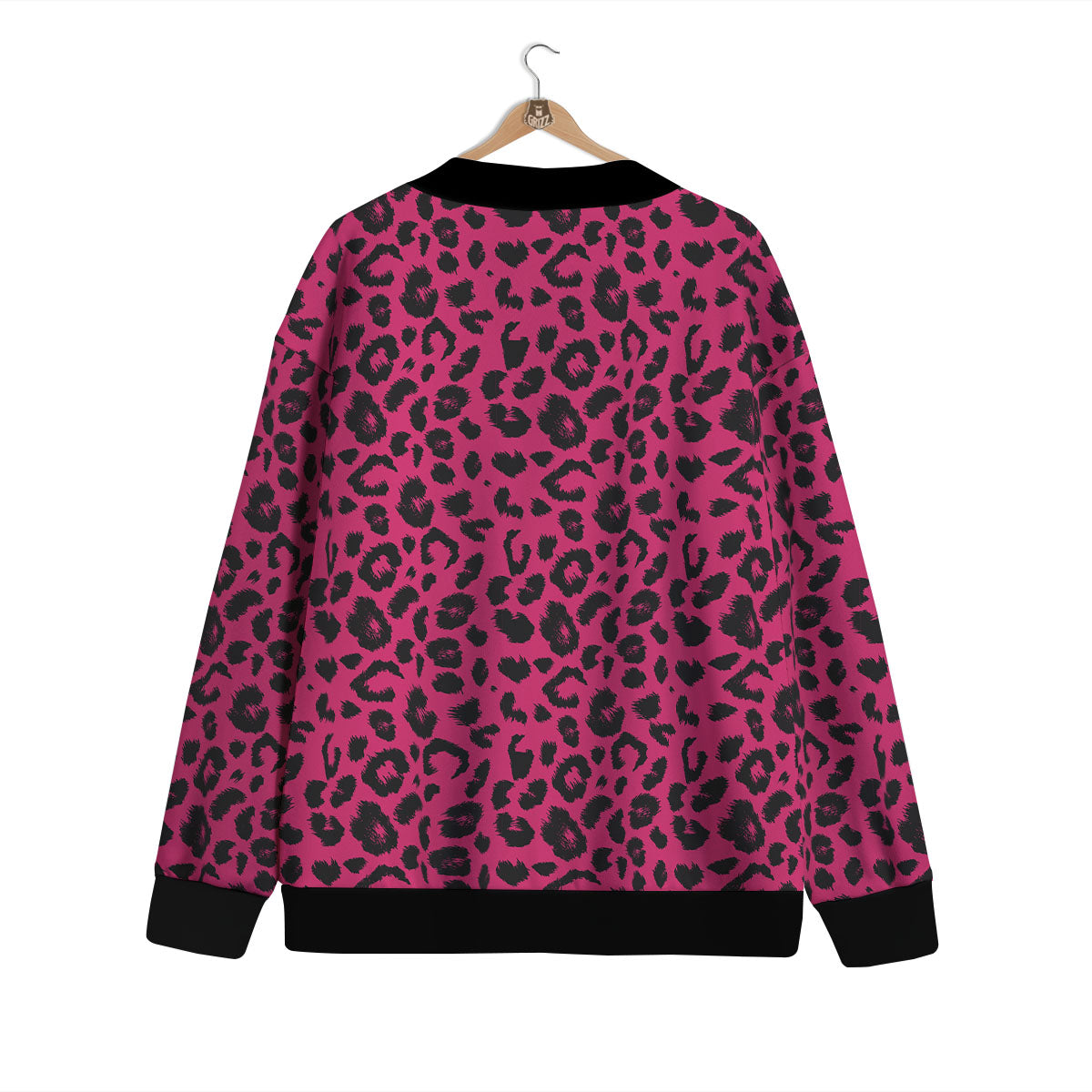 Leopard Hot Pink Print Cardigan-grizzshop