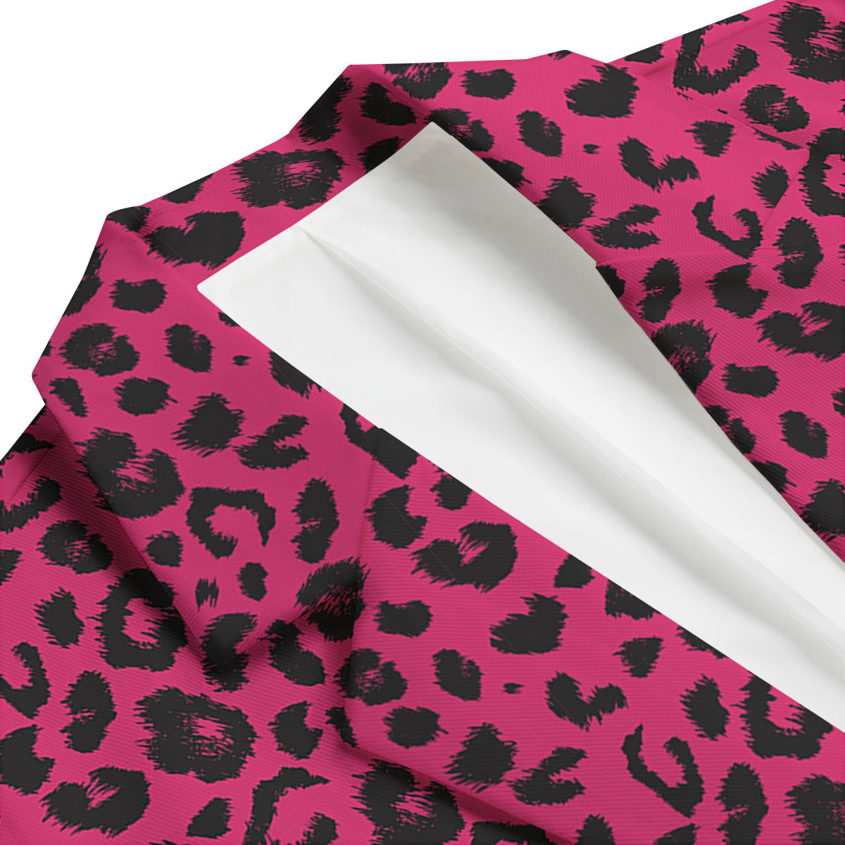 Leopard Hot Pink Print Men's Blazer-grizzshop