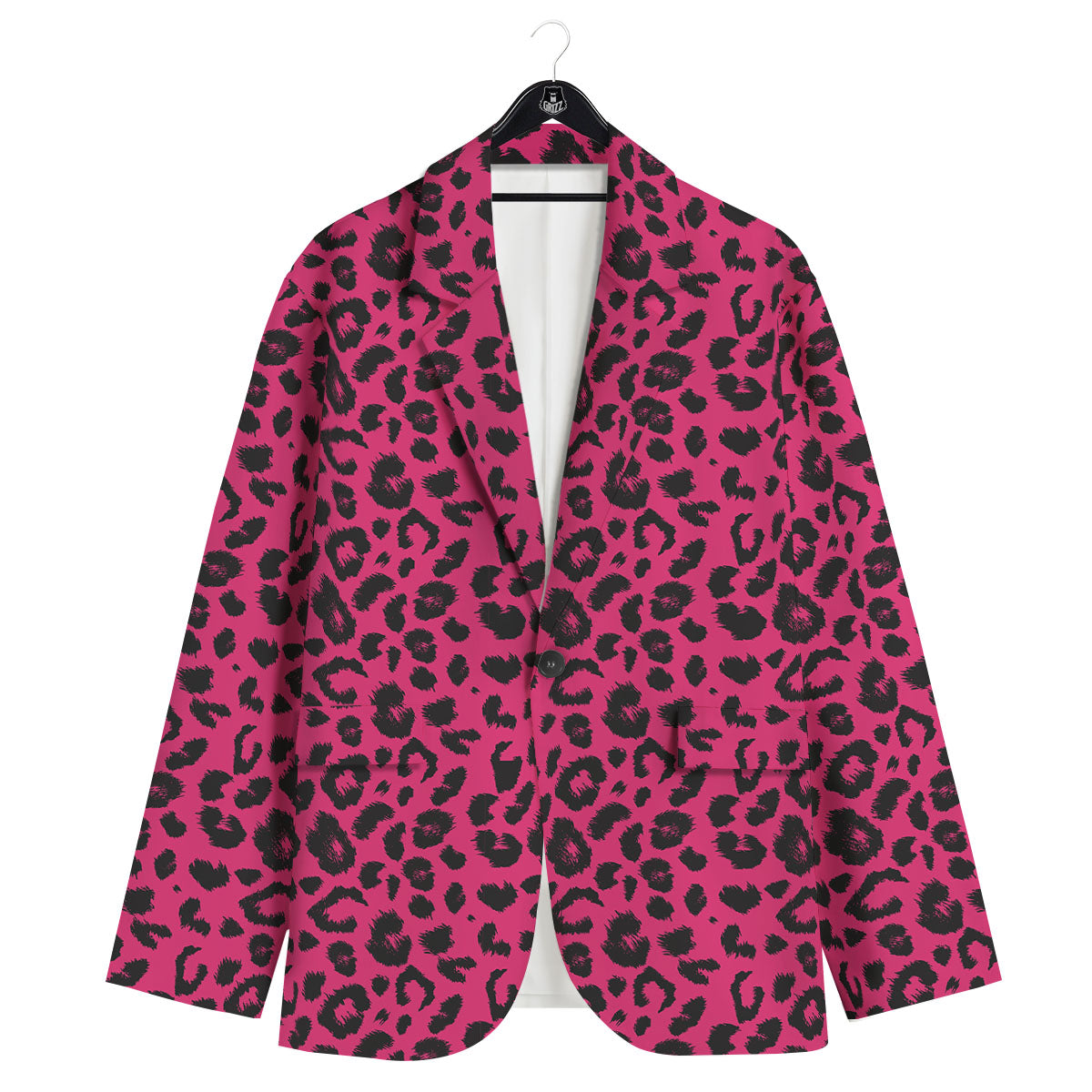 Leopard Hot Pink Print Men's Sport Coat-grizzshop