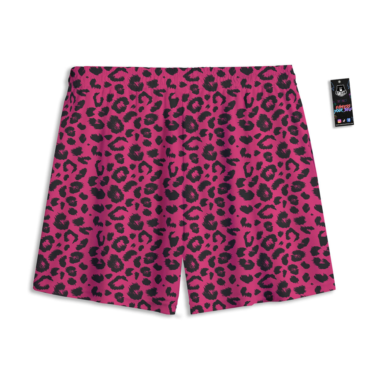 Leopard Hot Pink Print Mesh Shorts
