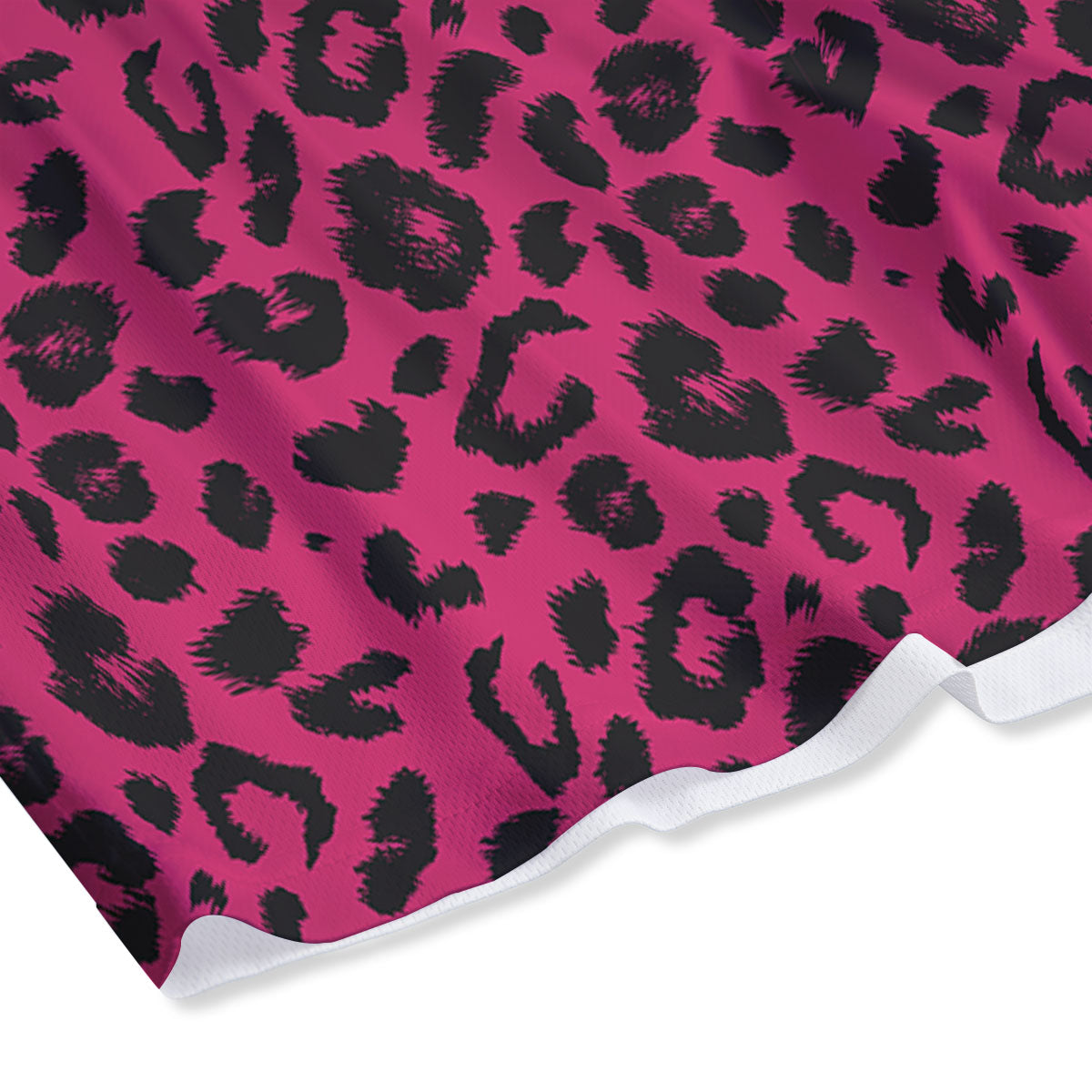 Leopard Hot Pink Print Mesh Shorts