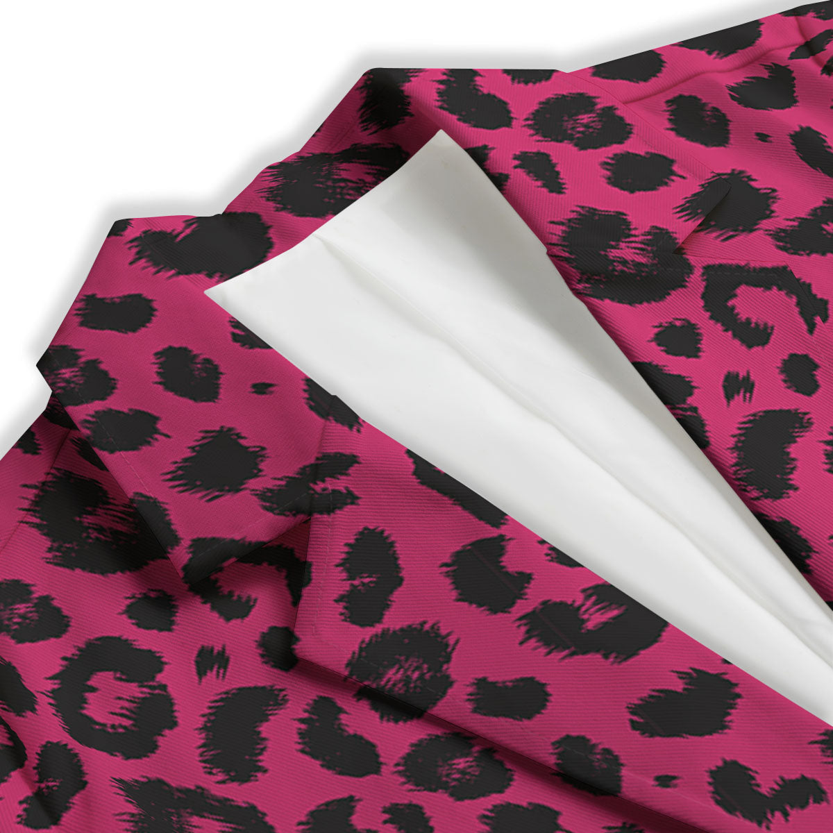 Leopard Hot Pink Print Women's Blazer-grizzshop