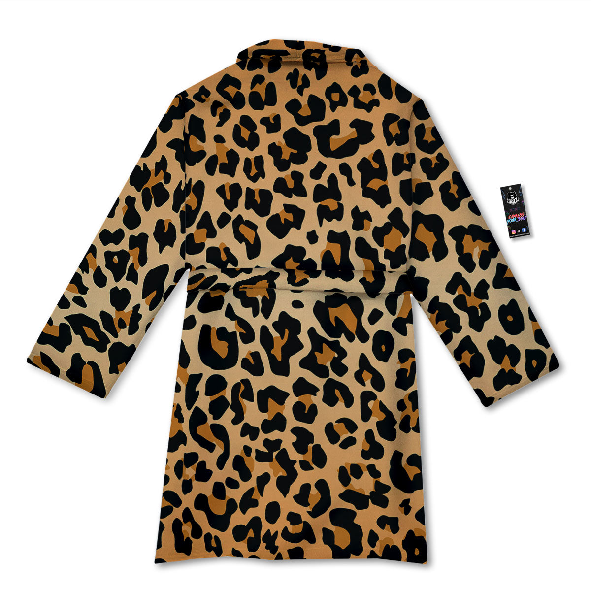 Leopard Orange Print Bathrobe-grizzshop